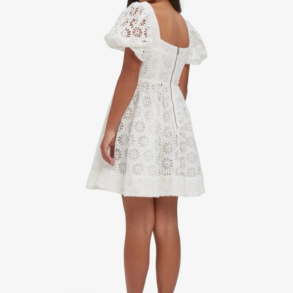 Bardot Junior White Eyelet Puff Sleeve Dress (Girls) - Picture 4 of 9